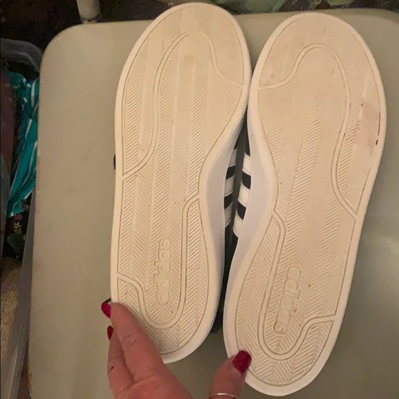 Adidas Black-White Cloudfoam Sneakers S 13 - Picture 3 of 5